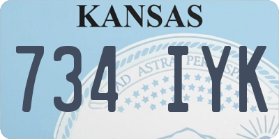 KS license plate 734IYK
