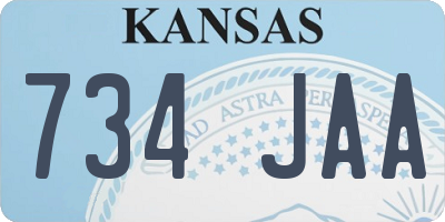 KS license plate 734JAA
