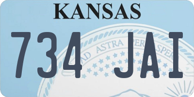 KS license plate 734JAI