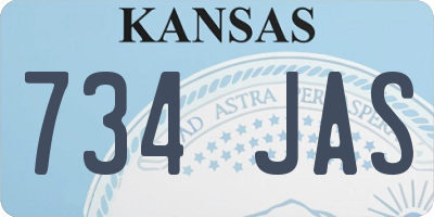 KS license plate 734JAS