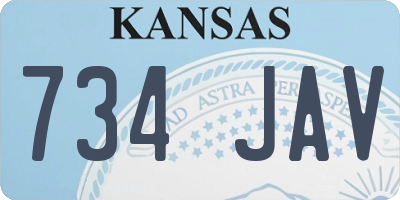 KS license plate 734JAV