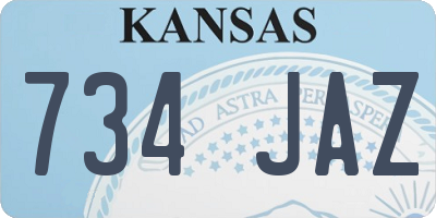 KS license plate 734JAZ