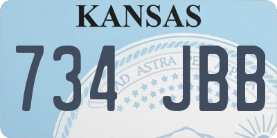 KS license plate 734JBB
