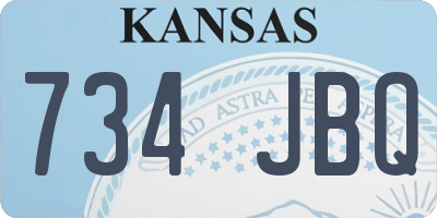 KS license plate 734JBQ