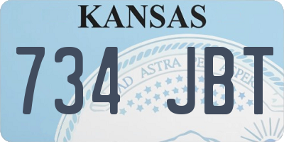 KS license plate 734JBT