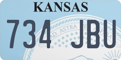 KS license plate 734JBU