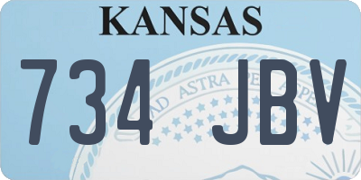 KS license plate 734JBV