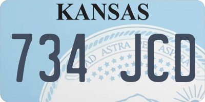 KS license plate 734JCD