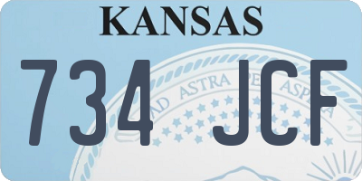 KS license plate 734JCF