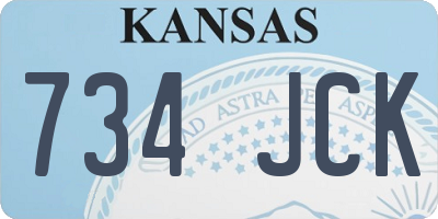 KS license plate 734JCK