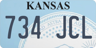 KS license plate 734JCL