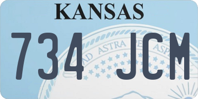 KS license plate 734JCM
