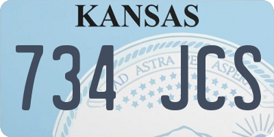 KS license plate 734JCS