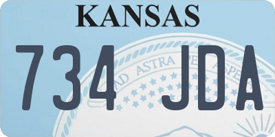 KS license plate 734JDA