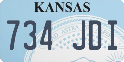 KS license plate 734JDI
