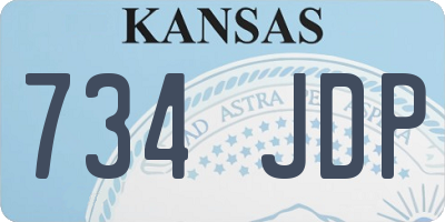 KS license plate 734JDP