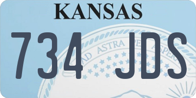 KS license plate 734JDS