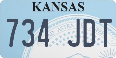 KS license plate 734JDT