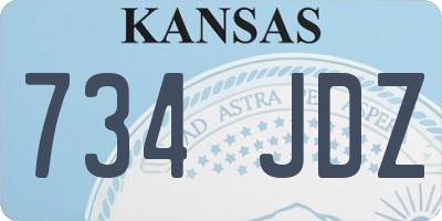 KS license plate 734JDZ