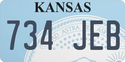 KS license plate 734JEB