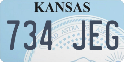 KS license plate 734JEG