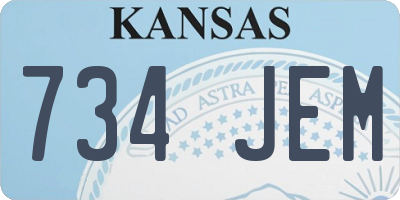 KS license plate 734JEM