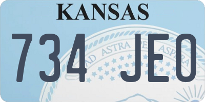 KS license plate 734JEO