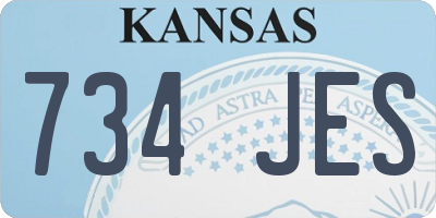 KS license plate 734JES