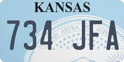 KS license plate 734JFA