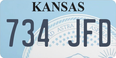 KS license plate 734JFD