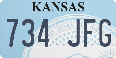 KS license plate 734JFG