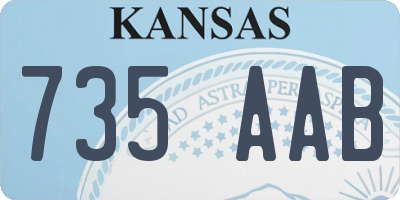 KS license plate 735AAB