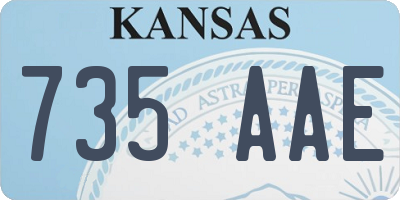 KS license plate 735AAE