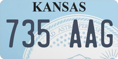 KS license plate 735AAG