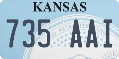 KS license plate 735AAI