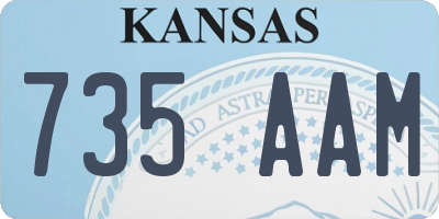 KS license plate 735AAM