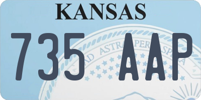 KS license plate 735AAP