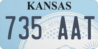 KS license plate 735AAT
