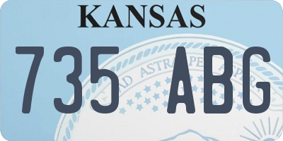 KS license plate 735ABG