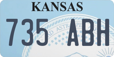 KS license plate 735ABH