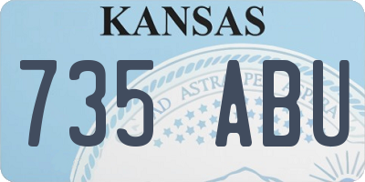 KS license plate 735ABU