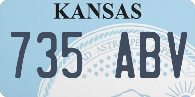 KS license plate 735ABV