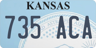 KS license plate 735ACA