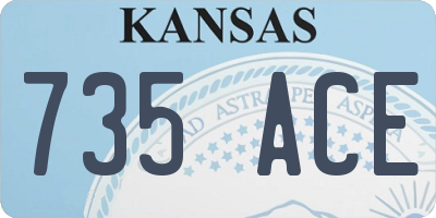KS license plate 735ACE