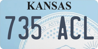 KS license plate 735ACL