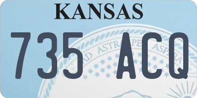 KS license plate 735ACQ