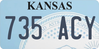 KS license plate 735ACY