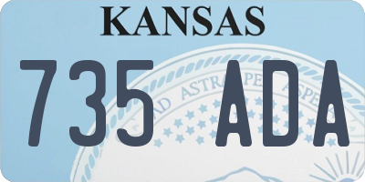 KS license plate 735ADA