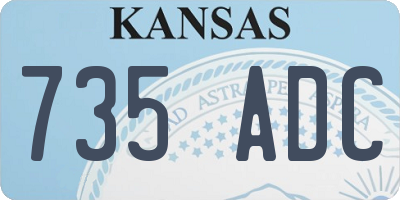 KS license plate 735ADC