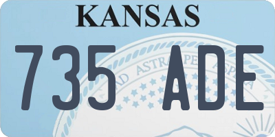 KS license plate 735ADE
